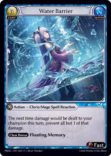 Water Barrier (020), .asphodel/paradise Grimoire — Grand Archive card price