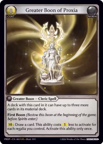 Greater Boon of Proxia (003) — card price