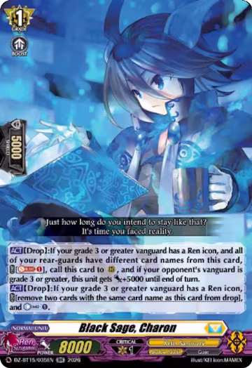 Black Sage, Charon (DZ-BT15/035EN), DZ-BT15: Strike of Illusionary Shadows — Vanguard card price
