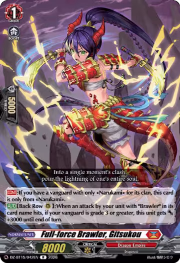 Full-force Brawler, Gitsukou (DZ-BT15/042EN), DZ-BT15: Strike of Illusionary Shadows — Vanguard card price