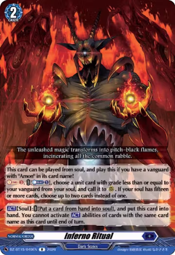 Inferno Ritual (DZ-BT15/049EN), DZ-BT15: Strike of Illusionary Shadows — Vanguard card price