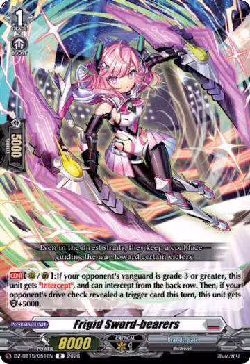 Frigid Sword-bearers (DZ-BT15/051EN), DZ-BT15: Strike of Illusionary Shadows — Vanguard card price