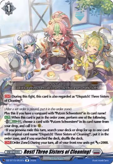 Rest! Three Sisters of Cleaning! (DZ-BT15/053EN), DZ-BT15: Strike of Illusionary Shadows — Vanguard card price