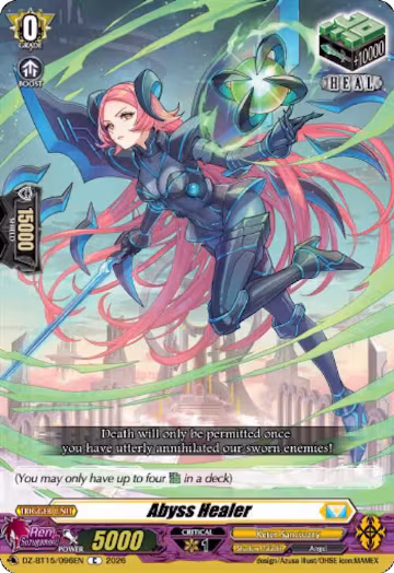 Abyss Healer (DZ-BT15/096EN), DZ-BT15: Strike of Illusionary Shadows — Vanguard card price