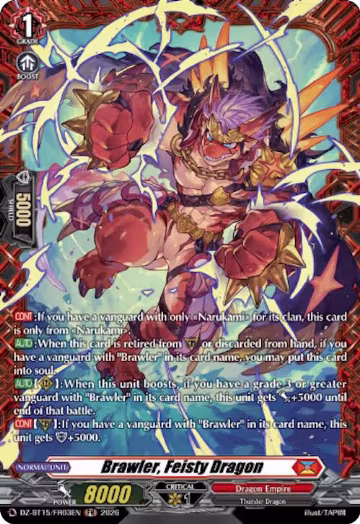 Brawler, Feisty Dragon (FR) (DZ-BT15/FR03EN), DZ-BT15: Strike of Illusionary Shadows — Vanguard card price