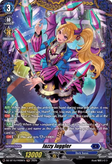 Jazzy Juggler (FR) (DZ-BT15/FR09EN), DZ-BT15: Strike of Illusionary Shadows — Vanguard card price