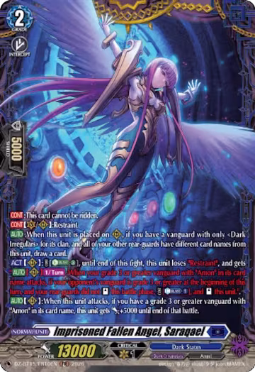Imprisoned Fallen Angel, Saraqael (FR) (DZ-BT15/FR10EN), DZ-BT15: Strike of Illusionary Shadows — Vanguard card price