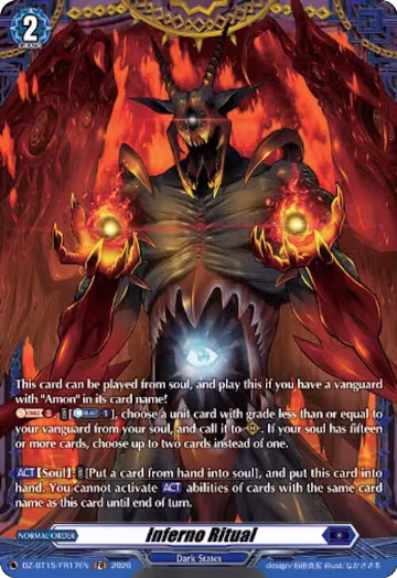 Inferno Ritual (FR) (DZ-BT15/FR17EN), DZ-BT15: Strike of Illusionary Shadows — Vanguard card price