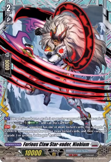 Furious Claw Star-vader, Niobium (FR) (DZ-BT15/FR18EN), DZ-BT15: Strike of Illusionary Shadows — Vanguard card price