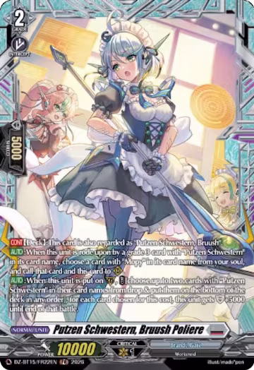 Putzen Schwestern, Bruush Poliere (FR) (DZ-BT15/FR22EN), DZ-BT15: Strike of Illusionary Shadows — Vanguard card price