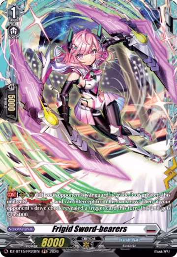 Frigid Sword-bearers (FR) (DZ-BT15/FR23EN), DZ-BT15: Strike of Illusionary Shadows — Vanguard card price