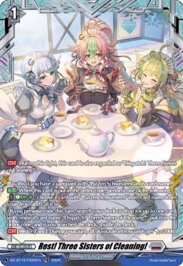 Rest! Three Sisters of Cleaning! (FR) (DZ-BT15/FR25EN), DZ-BT15: Strike of Illusionary Shadows — Vanguard card price
