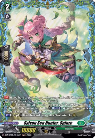 Sylvan Sea Hunter, Spinze (FR) (DZ-BT15/FR35EN), DZ-BT15: Strike of Illusionary Shadows — Vanguard card price