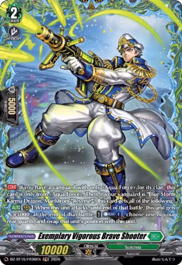 Exemplary Vigorous Brave Shooter (FR) (DZ-BT15/FR36EN), DZ-BT15: Strike of Illusionary Shadows — Vanguard card price