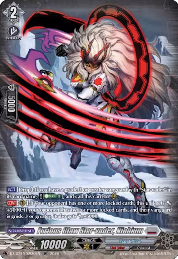 Furious Claw Star-vader, Niobium (SR) (DZ-BT15/SR20EN), DZ-BT15: Strike of Illusionary Shadows — Vanguard card price