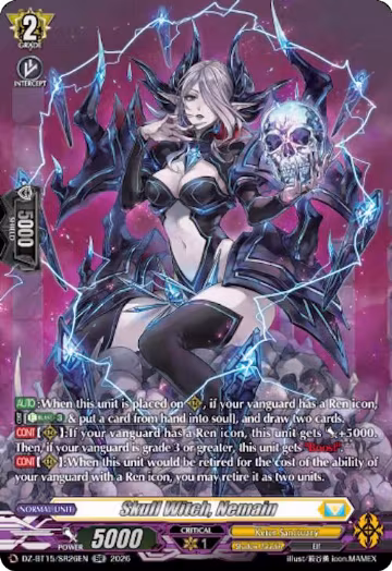 Skull Witch, Nemain (SR) (DZ-BT15/SR26EN), DZ-BT15: Strike of Illusionary Shadows — Vanguard card price