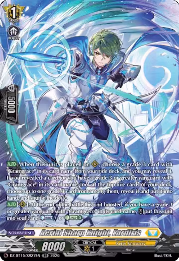 Aerial Sharp Knight, Eardfris (SR) (DZ-BT15/SR27EN), DZ-BT15: Strike of Illusionary Shadows — Vanguard card price
