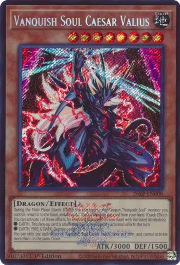 Vanquish Soul Caesar Valius (Emblazoned Secret Rare) (26LP-EN008), Limited Pack World Championship 2026 — Yu-Gi-Oh! card price