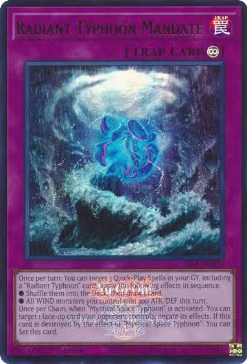 Radiant Typhoon Mandate (Emblazoned) (26LP-EN015), Limited Pack World Championship 2026 — Yu-Gi-Oh! card price