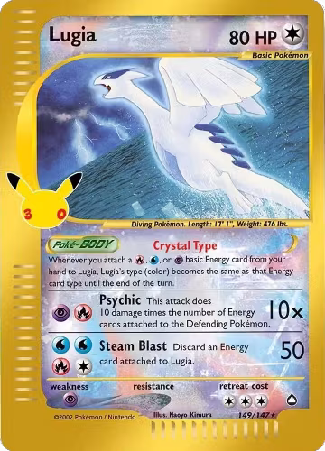 Lugia (149/147), 30th Celebration Classic Collection — Pokémon card price