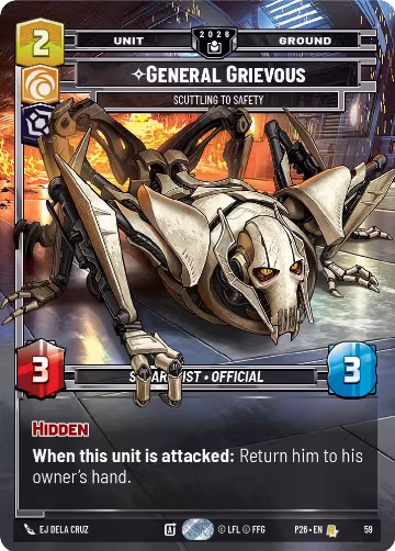 General Grievous - Scuttling to Safety (59), Sector and Regional Promos: Season 2 — Star Wars card price