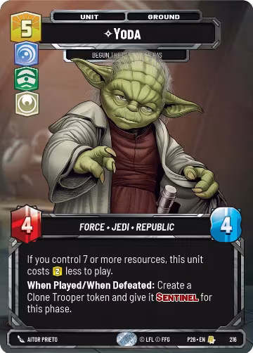 Yoda - Begun, the Clone War Has (Foil) (216) — card price