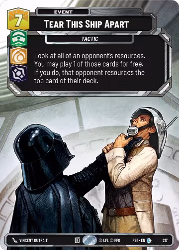 Tear This Ship Apart (Foil) (217), Sector and Regional Promos: Season 2 — Star Wars card price