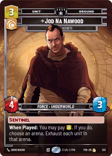 Jod Na Nawood - Keeping Secrets (233), Sector and Regional Promos: Season 2 — Star Wars card price