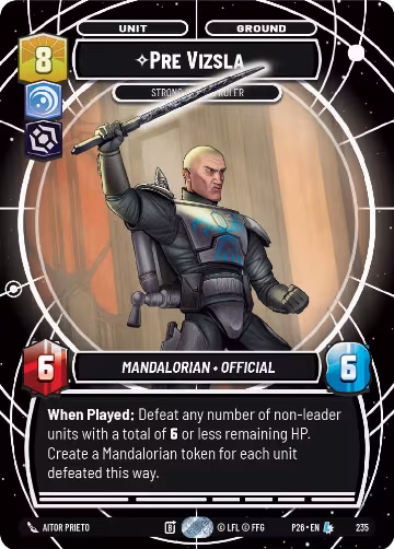 Pre Vizsla - Strong-Willed Ruler (235), Sector and Regional Promos: Season 2 — Star Wars card price