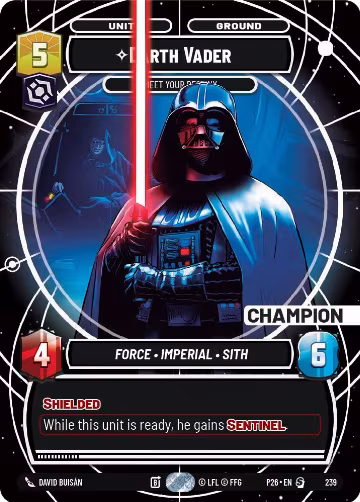 Darth Vader - Meet Your Destiny (Champion) (239), Sector and Regional Promos: Season 2 — Star Wars card price