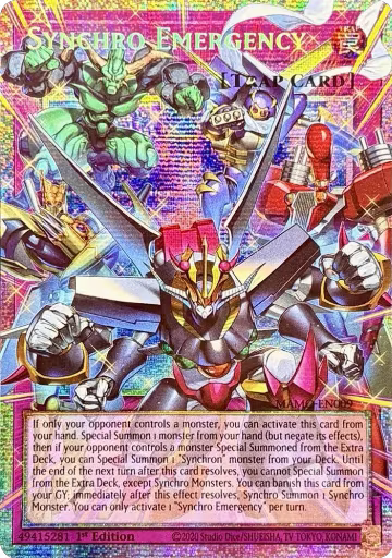 Synchro Emergency (Starlight Rare) (Extended Art) (MAMO-EN009), Magnificent Monsters — Yu-Gi-Oh! card price