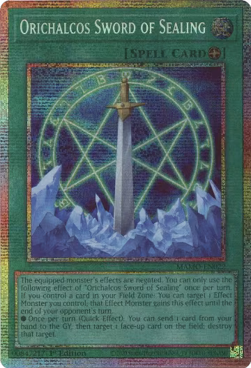 Orichalcos Sword of Sealing (Starlight Rare) (MAMO-EN022), Magnificent Monsters — Yu-Gi-Oh! card price