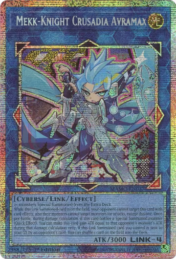 Mekk-Knight Crusadia Avramax (Starlight Rare) (MAMO-EN037), Magnificent Monsters — Yu-Gi-Oh! card price