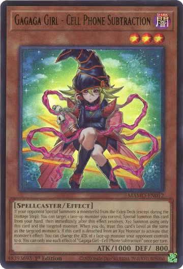 Gagaga Girl - Cell Phone Subtraction (MAMO-EN012), Magnificent Monsters — Yu-Gi-Oh! card price