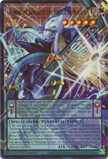Horoscope Sorcerer, the Stargazer Magician (Extended Art) (MAMO-EN014), Magnificent Monsters — Yu-Gi-Oh! card price