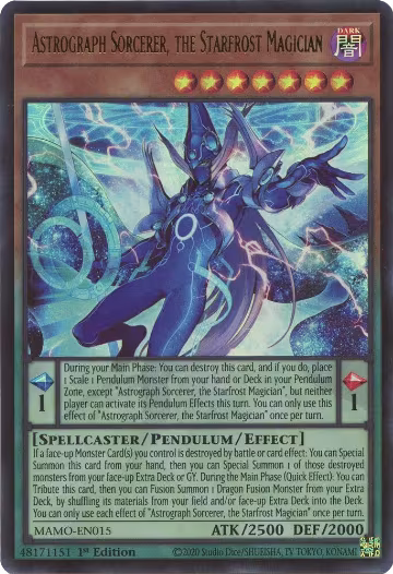 Astrograph Sorcerer, the Starfrost Magician (MAMO-EN015), Magnificent Monsters — Yu-Gi-Oh! card price