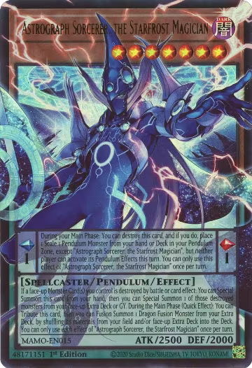 Astrograph Sorcerer, the Starfrost Magician (Extended Art) (MAMO-EN015), Magnificent Monsters — Yu-Gi-Oh! card price