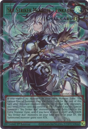 Sky Striker Mobilize - Linkage! (Extended Art) (MAMO-EN020), Magnificent Monsters — Yu-Gi-Oh! card price