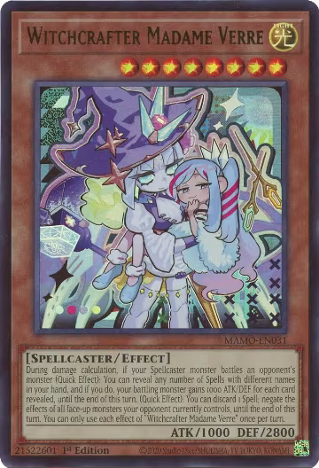 Witchcrafter Madame Verre (MAMO-EN031), Magnificent Monsters — Yu-Gi-Oh! card price