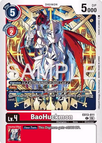 BaoHuckmon (EX13-011 C), Chivalrous XIII — Digimon card price