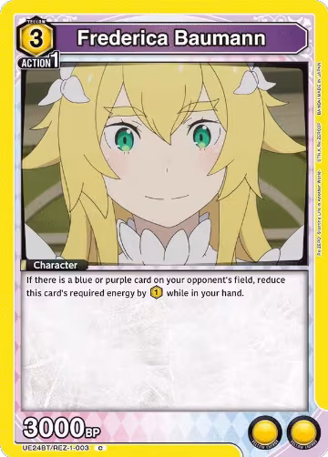 Frederica Baumann (UE24BT/REZ-1-003), Re:ZERO -Starting Life in Another World- — Union Arena card price