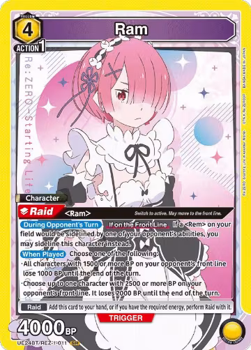 Ram (011) (UE24BT/REZ-1-011), Re:ZERO -Starting Life in Another World- — Union Arena card price