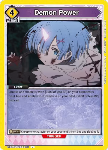 Demon Power (UE24BT/REZ-1-031), Re:ZERO -Starting Life in Another World- — Union Arena card price