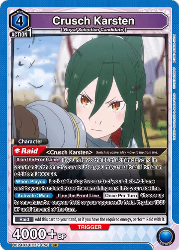 Crusch Karsten (058) (UE24BT/REZ-1-058), Re:ZERO -Starting Life in Another World- — Union Arena card price