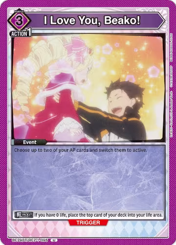 I Love You, Beako! (UE24BT/REZ-1-095), Re:ZERO -Starting Life in Another World- — Union Arena card price