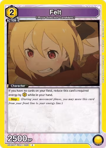 Felt (028) (UE24ST/REZ-1-028), Re:ZERO -Starting Life in Another World- Starter Deck — Union Arena card price