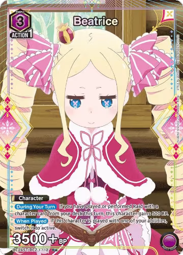 Beatrice (R*) (UE24ST/REZ-1-112), Re:ZERO -Starting Life in Another World- Starter Deck — Union Arena card price
