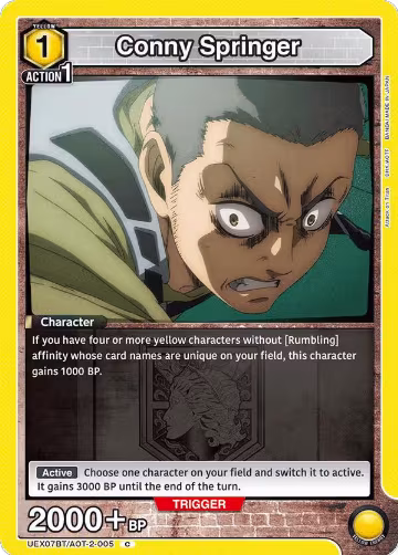 Conny Springer (005) (UEX07BT/AOT-2-005), UEX07BT: Attack on Titan Vol. 2 — Union Arena card price