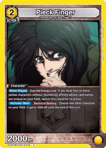 Pieck Finger (014) (UEX07BT/AOT-2-014), UEX07BT: Attack on Titan Vol. 2 — Union Arena card price