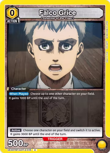 Falco Grice (015) (UEX07BT/AOT-2-015), UEX07BT: Attack on Titan Vol. 2 — Union Arena card price